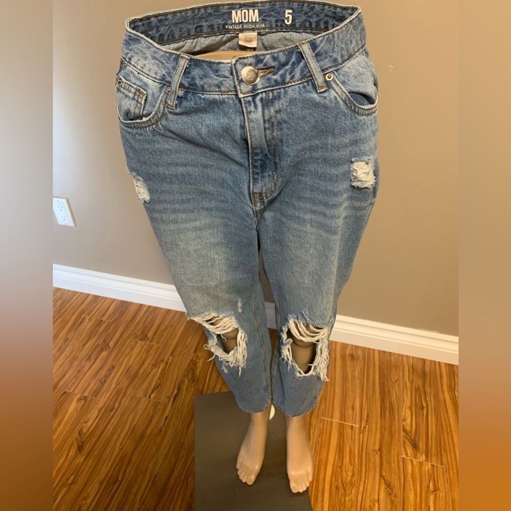 Mom Vintage High Rise Jeans distressed 28